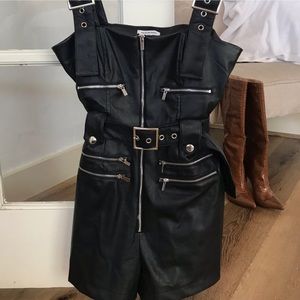 We Wore What Leather Overalls